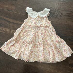 Toddler girls 3T Shabby Chic Floral Kids Dress with Lace Collar